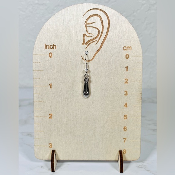 Silver Drop Earrings - Picture 5 of 8